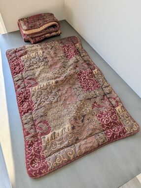 Croscill Home King Pillow Covers  Patchwork Tapestry Jacquard Red Galleria